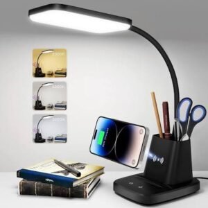 PakBazaria Wireless Touch LED Desk Lamp with Pen Holder