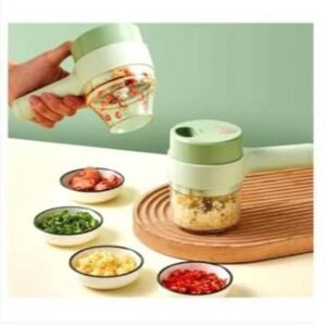 PakBazaria 4-in-1 Handheld Electric Vegetable Cutter & Slicer